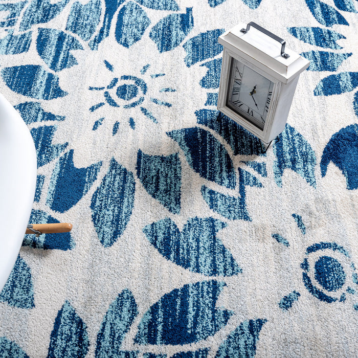 Carpette Roma Sun bleue 5 x 8