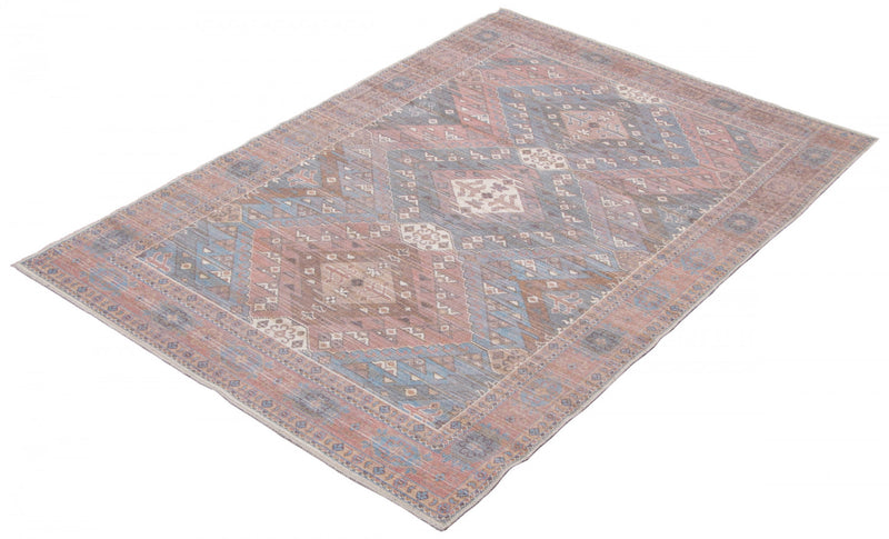 Carpette Samia bleue 5 pi 3 po x 8 pi 0 po