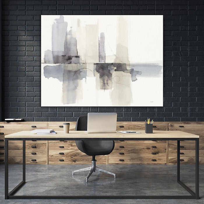 Œuvre d’art murale Giant Art « Improvisation Ii Gray » 72 x 54