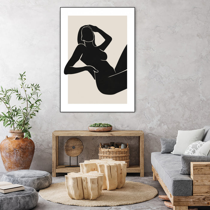 Œuvre d'art murale sur toile encadrée noire « Untitled » 18 x 24