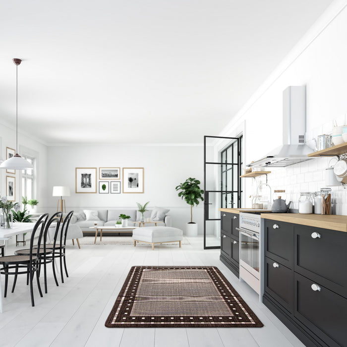 Carpette Clementine chocolat - 2 pi 2 po x 6 pi 7 po