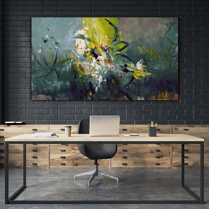 Œuvre d’art murale Giant Art « Happy » 84 x 48