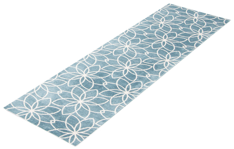 Carpette Terali turquoise lavable à la machine - 2 pi 6 po x 8 pi 0 po