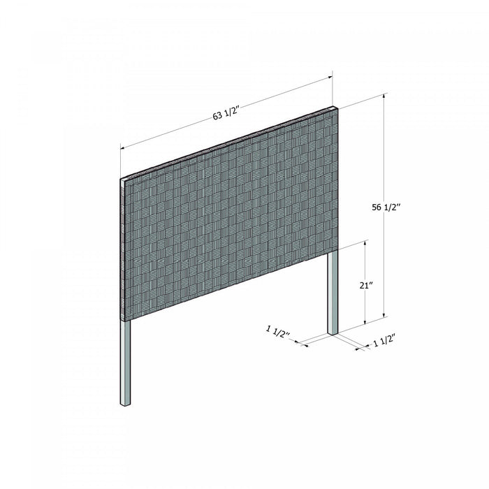 Tête de lit Balka - noir mat 