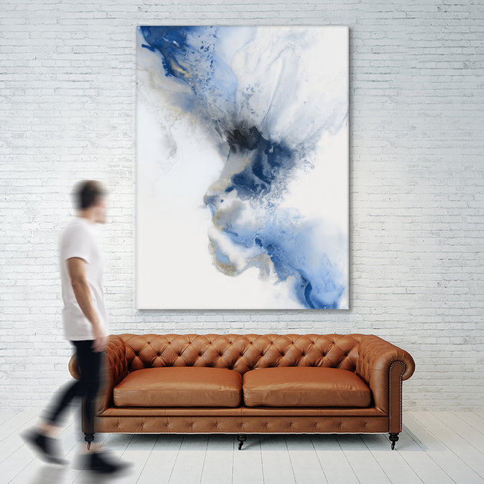 Œuvre d’art murale Giant Art « Watercolour Blue I » 72 x 54