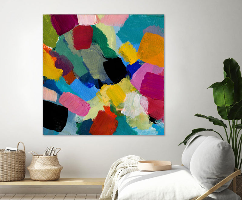 Œuvre d’art murale Giant Art « Spring Confetti Ii » 54 x 54