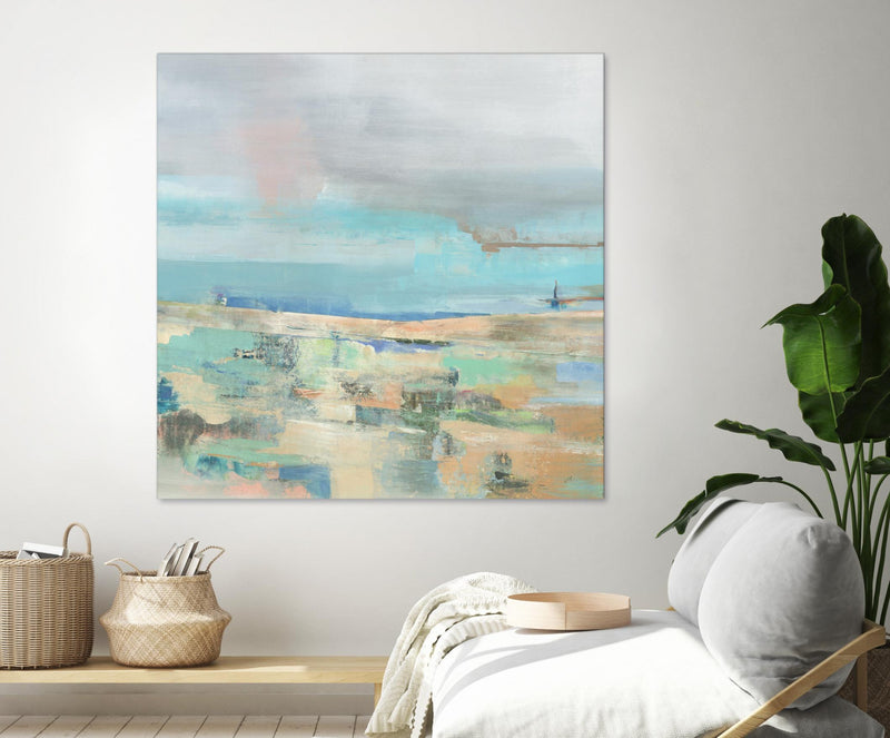 Œuvre d’art murale Giant Art « Low Tide I » 54 x 54