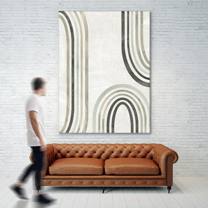 Œuvre d’art murale Giant Art « Modern Arc In Color I » 72 x 54