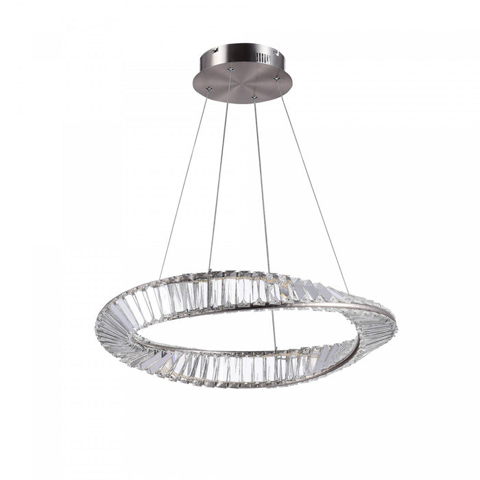 Luminaire suspendu Stella nickel satiné à DEL de 25 W