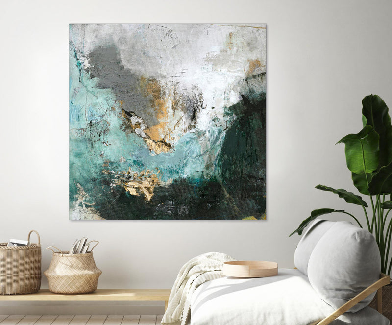 Œuvre d’art murale Giant Art « Arctic Green » 72 x 72