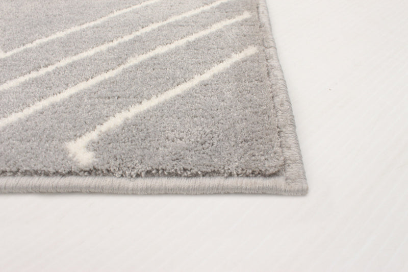 Carpette August gris géodeblanc 6 pi 7 po x 9 pi 6 po
