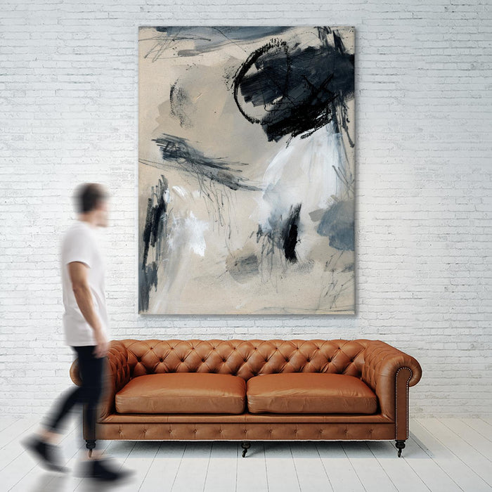 Œuvre d’art murale Giant Art « Scribble Abstract I » 72 x 54