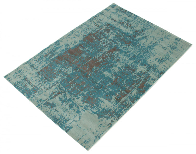 Carpette Mariam turquoise 6 pi 7 po x 9 pi 6 po