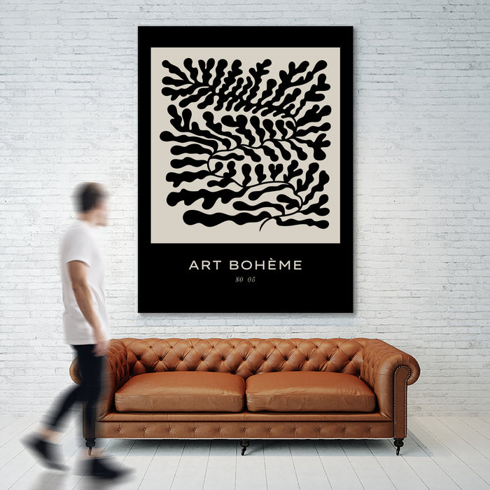 Œuvre d’art murale Giant Art « Art Boheme No 5 » 72 x 54