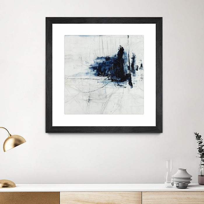Œuvre d’art murale encadrée noire et mate « Superior » 30 x 30