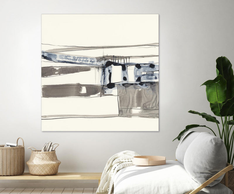 Œuvre d’art murale Giant Art « Stark Lines Ii » 72 x 72