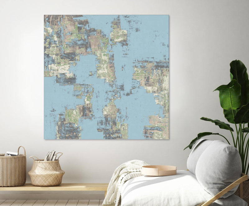 Œuvre d’art murale Giant Art « Memory Block Ii » 54 x 54