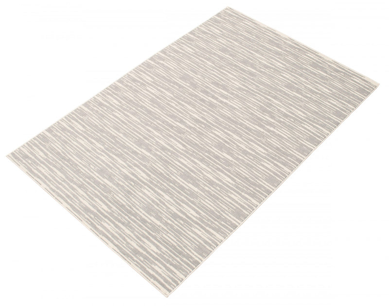 Carpette Eadda gris clair 4 pi 7 po x 6 pi 7 po