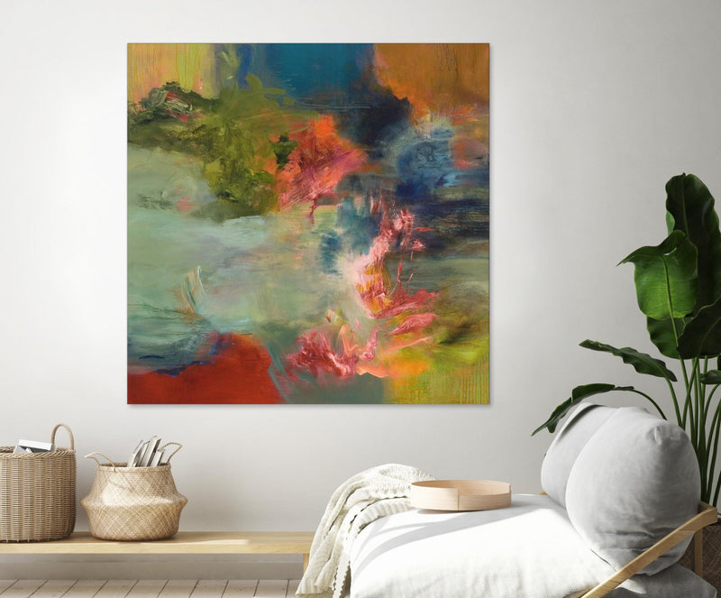 Œuvre d’art murale Giant Art « Midcenttury Flight » 54 x 54