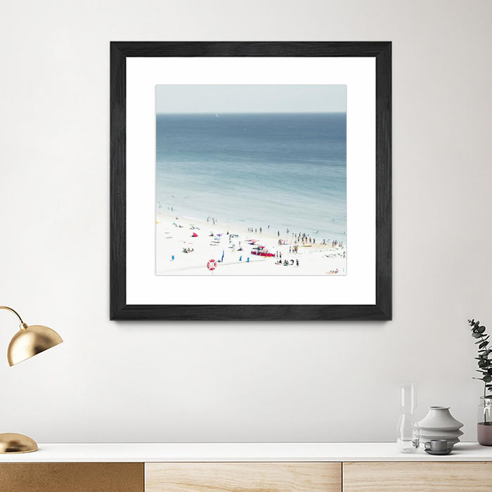 Œuvre d’art murale encadrée noire et mate « Sesimbra Ii » 30 x 30