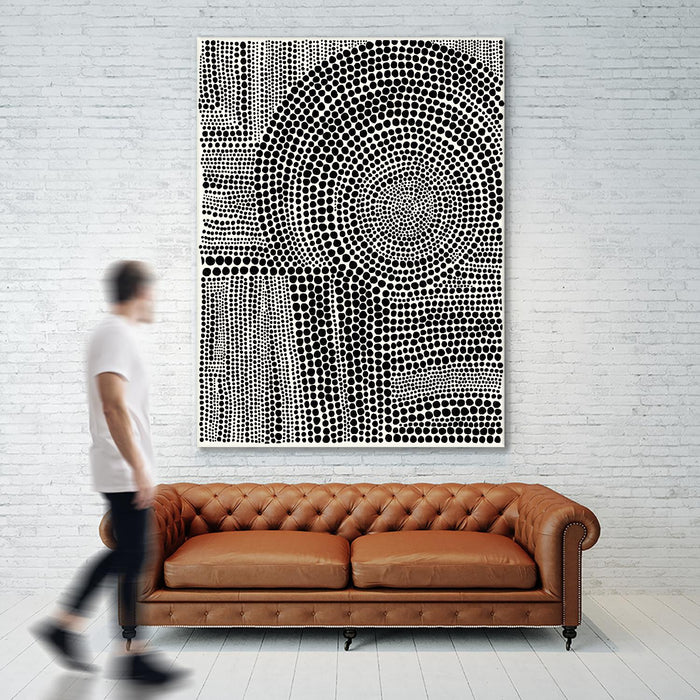 Œuvre d’art murale Giant Art « Clustered Dots B » 72 x 54