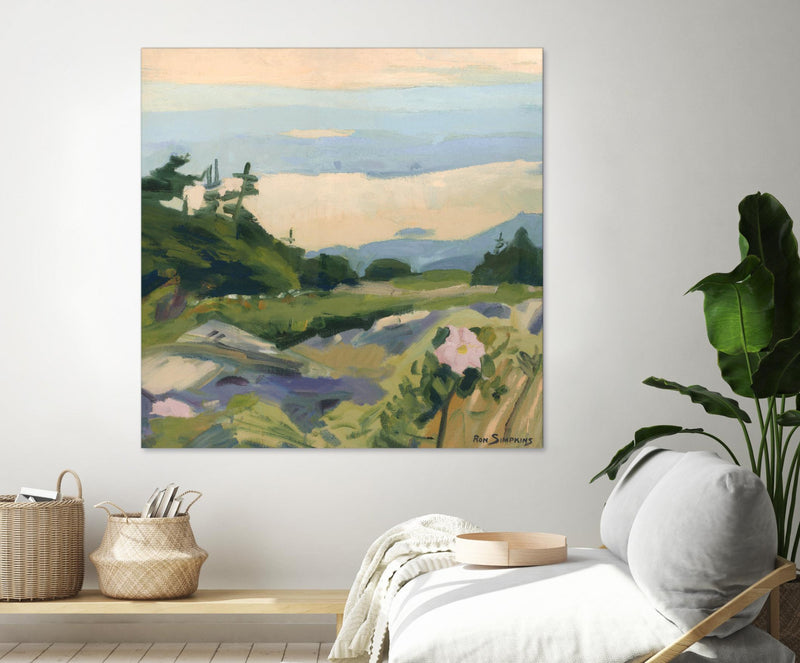 Œuvre d’art murale Giant Art « Top Of The World » 54 x 54