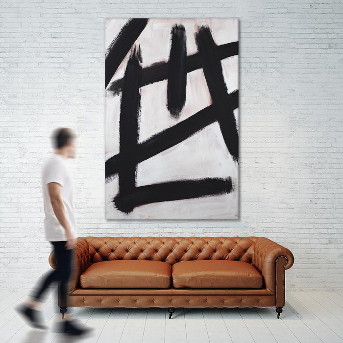 Œuvre d’art murale Giant Art « Ink Strokes » 72 x 48