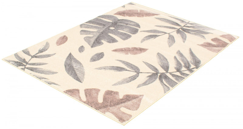 Carpette Palta crème-rose - 3 pi 11 pox 5 pi 7 po