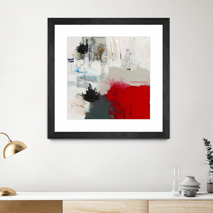 Œuvre d'art murale sur toile encadrée noire « The Mountain Comes To You » 36 x 36