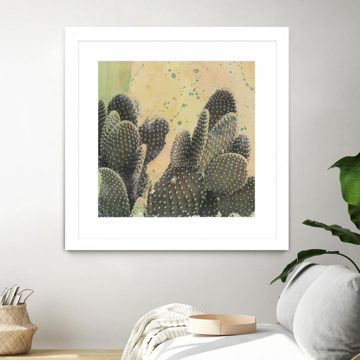 Œuvre d’art murale encadrée blanche et mate « Desert Dreams Ii » 36 x 36