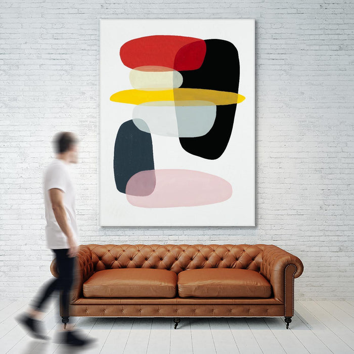 Œuvre d’art murale Giant Art « Joy And Pop I » 72 x 54