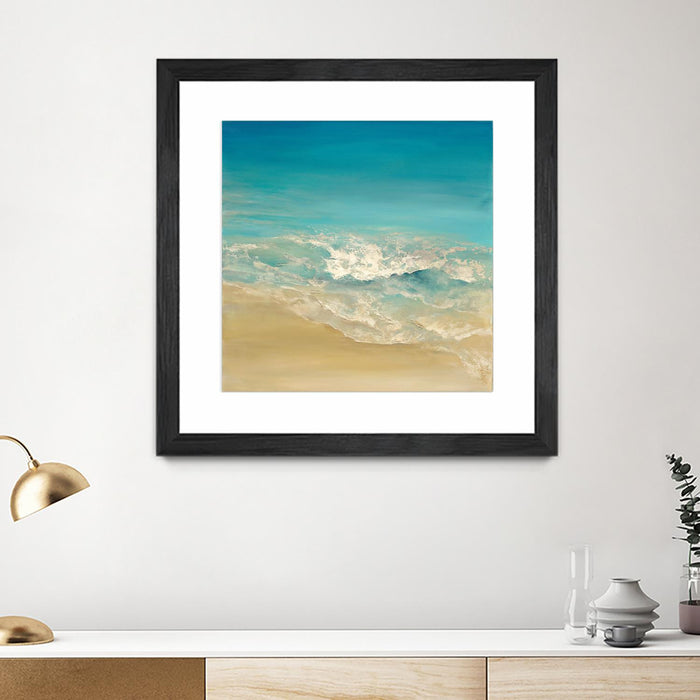 Œuvre d’art murale encadrée noire et mate « Coastal Viewpoint Ii » 30 x 30