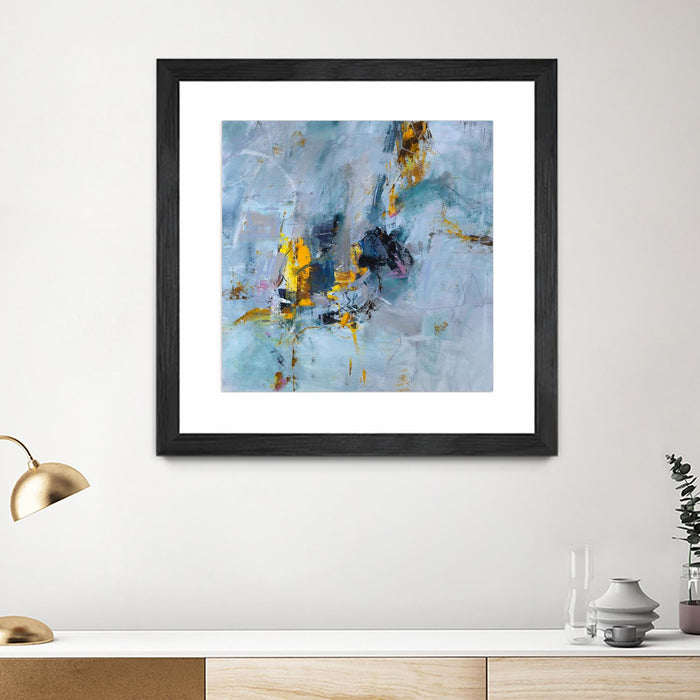 Œuvre d’art murale encadrée noire et mate « Prize Of The Day » 36 x 36