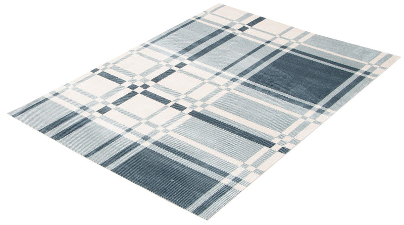Carpette Roma bleue lavable à la machine - 5 pi 0 po x 7 pi 0 po