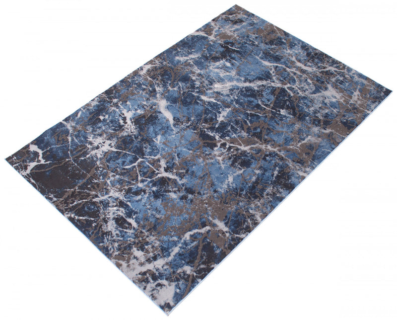 Carpette Marble bleue - 8 pi 0 po x 10 pi 0 po