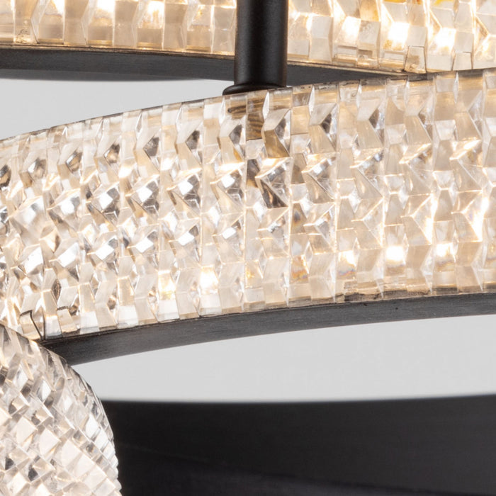 Plafonnier affleuré Nova noir à DEL de 40 W