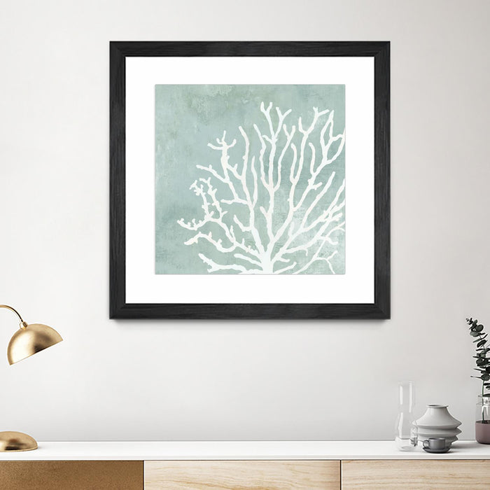 Œuvre d’art murale encadrée noire et mate « Sea Crown Ii » 36 x 36