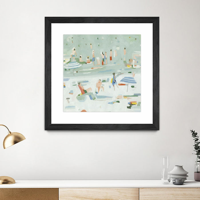 Œuvre d’art murale encadrée noire et mate « Summer Confetti Ii » 30 x 30