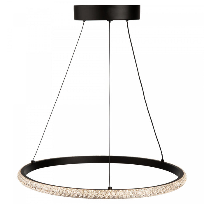 Luminaire suspendu Nova noir à DEL de 24 W