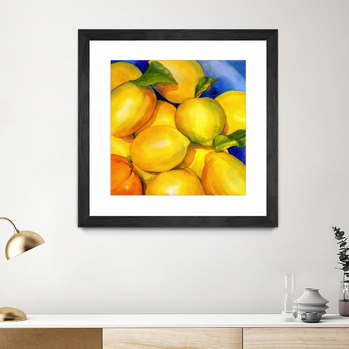 Œuvre d’art murale encadrée noire et mate « Zest For Life » 30 x 30