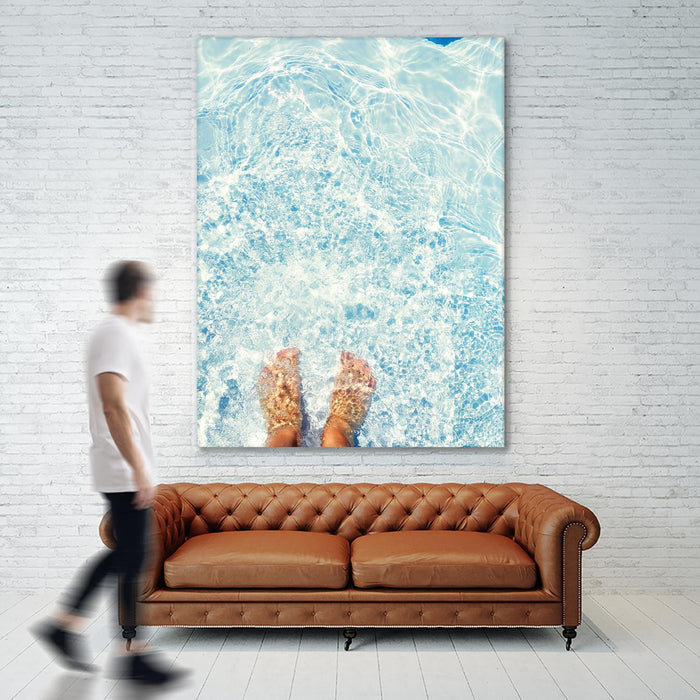 Œuvre d’art murale Giant Art « Relaxed Feet » 72 x 54
