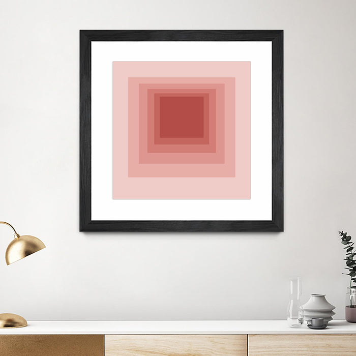 Œuvre d’art murale encadrée noire et mate « After Josef O » 30 x 30
