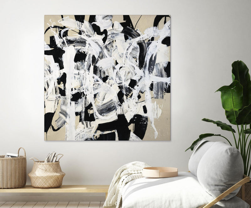 Œuvre d’art murale Giant Art « Talking Out Of Both Sides » 54 x 54