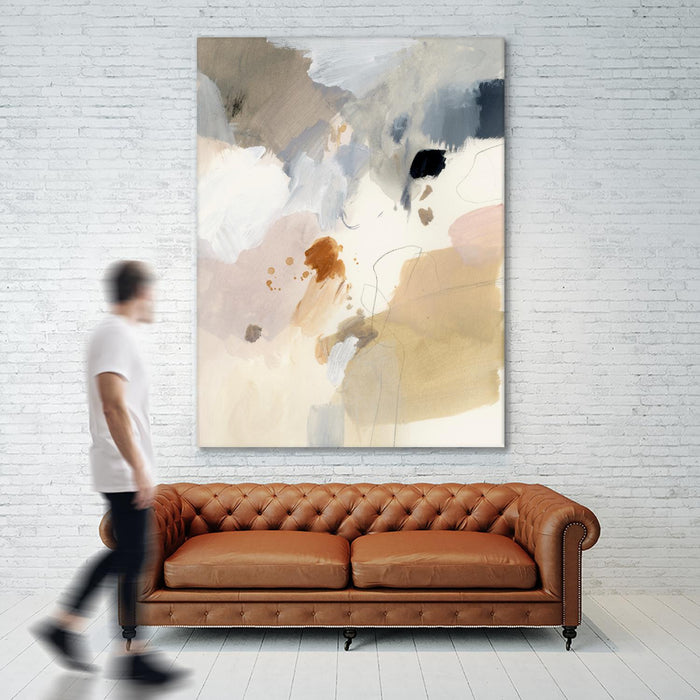 Œuvre d’art murale Giant Art « Neutral Scrawl I » 72 x 54