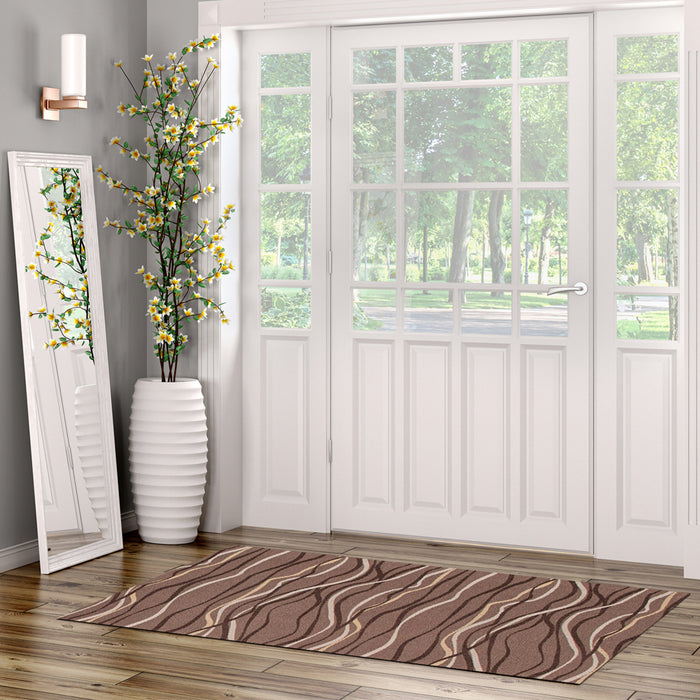 Carpette Bellezza brune 2 pi 2 po x 3 pi 0 po - Ensemble de 2