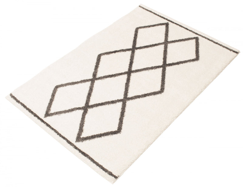 Carpette à poil long Sophia ivoire 3 pi 11 po x 6 pi 0 po