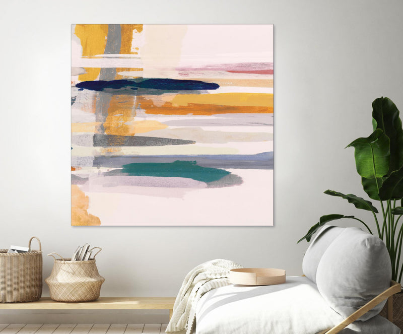 Œuvre d’art murale Giant Art « Horizon V5 » 54 x 54