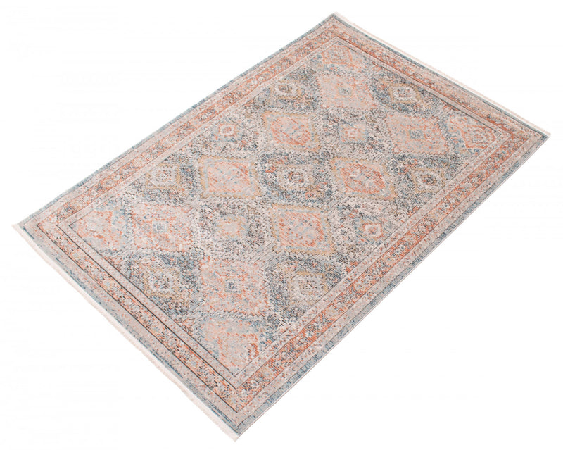 Carpette Leandra cuivrée/bleue 8 pi 0 po x 10 pi 0 po