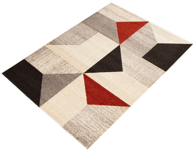 Carpette Hadley grisrouge 7 pi 10 po x 10 pi 2 po