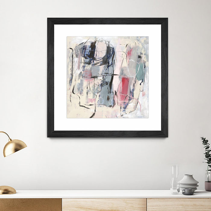 Œuvre d’art murale encadrée noire et mate « Palpitation Monitor » 36 x 36